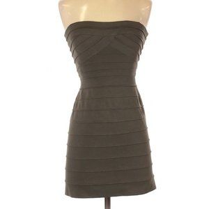 BCBGMAXAZRIA Olive Green Bandage Mini Dress
